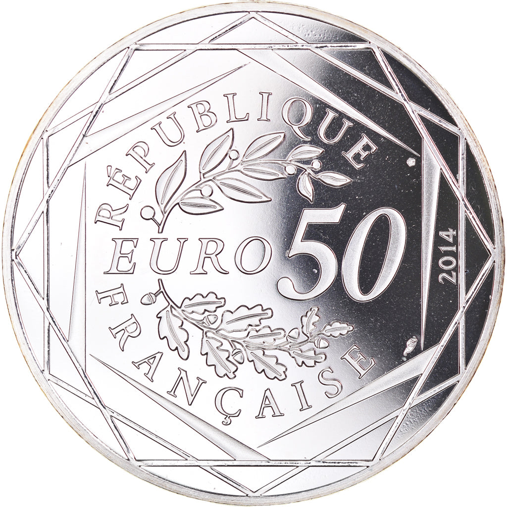 Francia, 50 Euro, Paix, Sempé, 2014, Paris, FDC, Plata