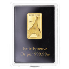 Monnaie, Fidji, Tour Eiffel, 5 Dollars, 2017, 0,5 g,999 millièmes, FDC, Or