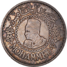 Coin, Morocco, Mohammed V, 500 Francs, 1956/AH1376, Paris, AU(55-58), Silver