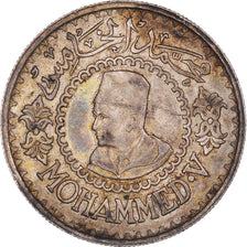 Coin, Morocco, Mohammed V, 500 Francs, 1956/AH1376, Paris, AU(55-58), Silver