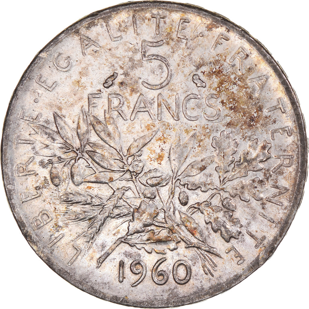 Monnaie, France, Semeuse, 5 Francs, 1960, SUP, Argent, Gadoury:770, KM:926