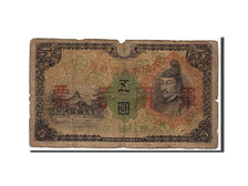 Japan, 5 Yen, 1930, KM #39a, VG(8-10)