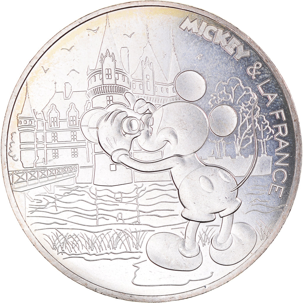 France, 10 Euro, Mickey un tour de Loire, 2018, FDC, Argent