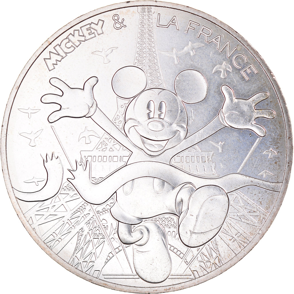 Francia, 10 Euro, Mickey aux pieds de la dame de fer, 2018, Paris, FDC, Plata