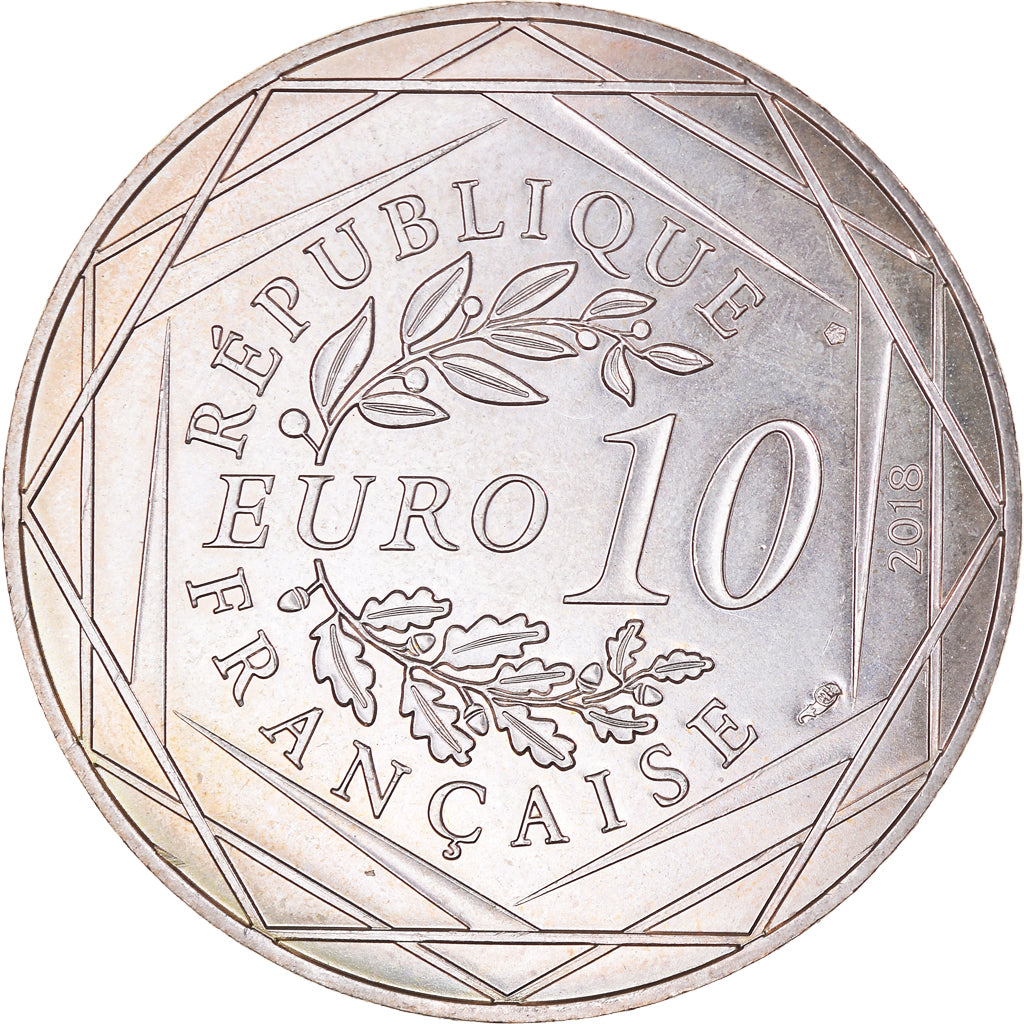 Francia, 10 Euro, Mickey aux pieds de la dame de fer, 2018, Paris, FDC, Plata