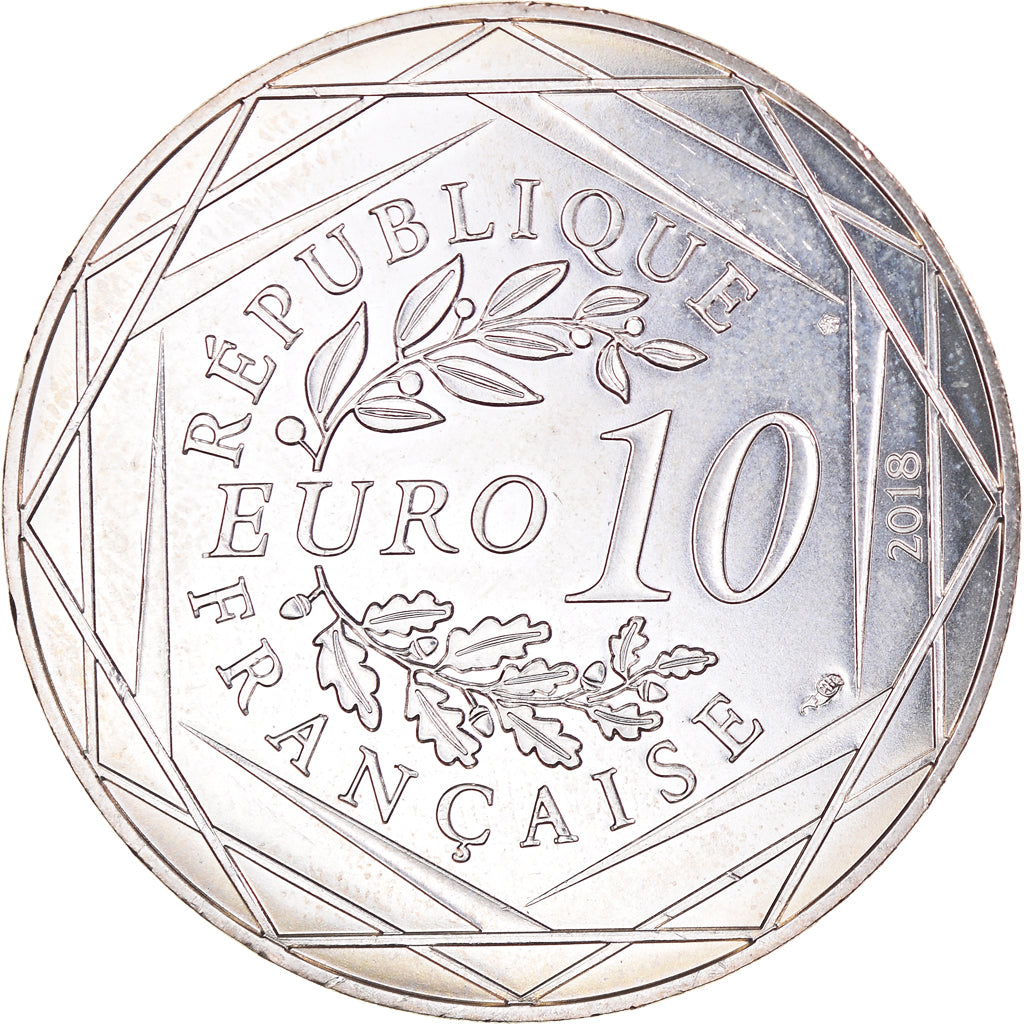 Francia, 10 Euro, Mickey sur le pont d'Avignon, 2018, Paris, FDC, Argento