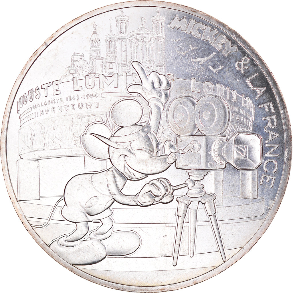 Francia, 10 Euro, Mickey silence on tourne, 2018, Paris, FDC, Argento