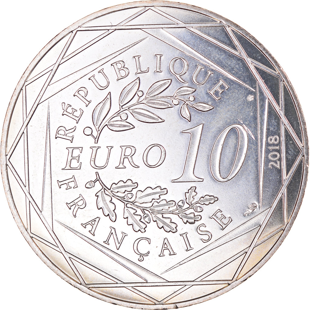 France, 10 Euro, Mickey pique nique normand, 2018, Paris, FDC, Argent