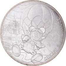 France, 10 Euro, Mickey libre comme l'air, 2018, MS(65-70), Silver
