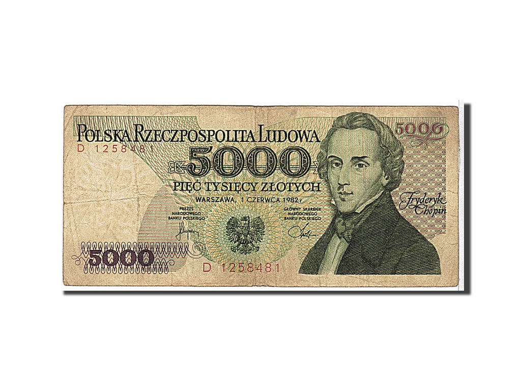 Poland, 5000 Zlotych, 1982, KM #150a, EF(40-45), D1258481