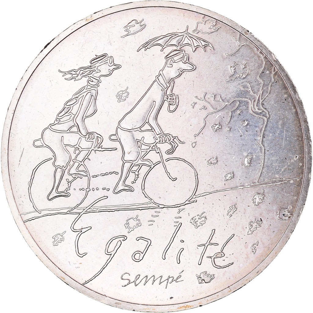 Francia, 10 Euro, Egalité Automne Sempé, 2014, FDC, Plata, Gadoury:EU718