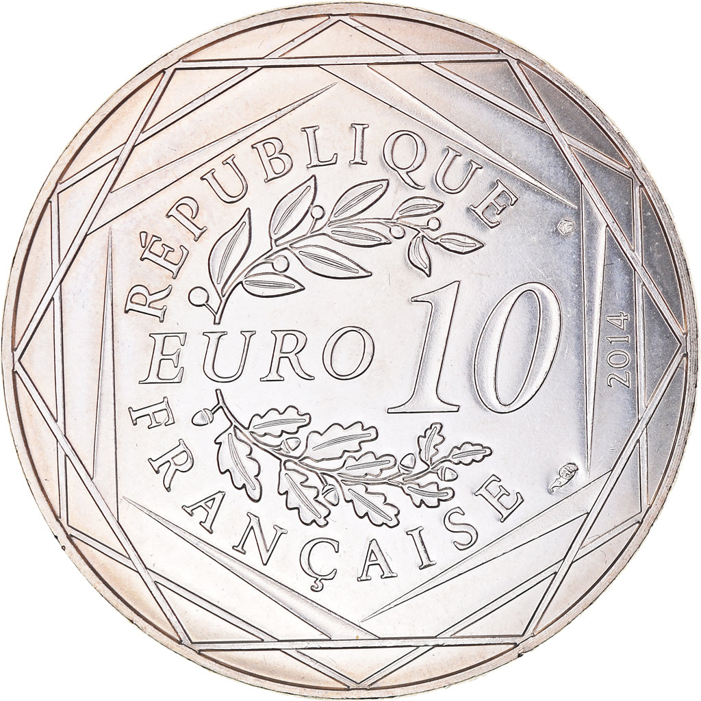 France, 10 Euro, Liberté Automne Sempé, 2014, MS(65-70), Silver, Gadoury:EU717