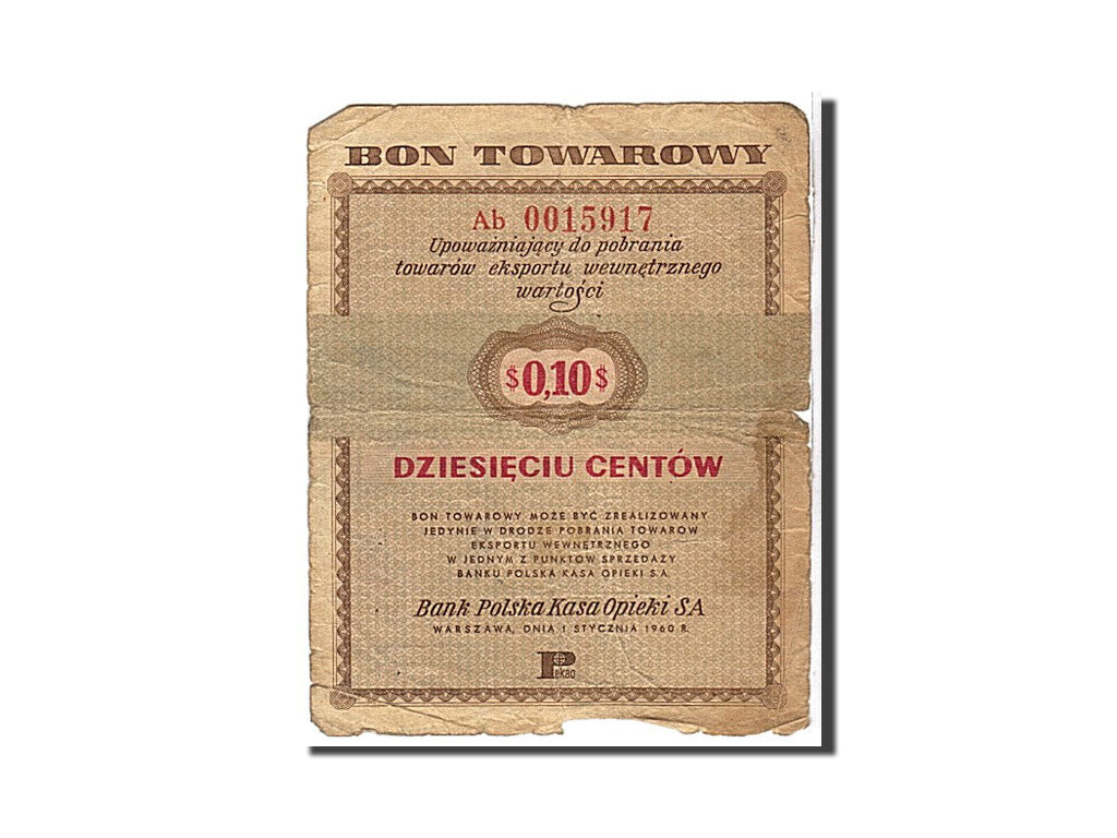 Poland, 10 Cents, 1960, KM #FX3, VF(20-25), Ab0015917