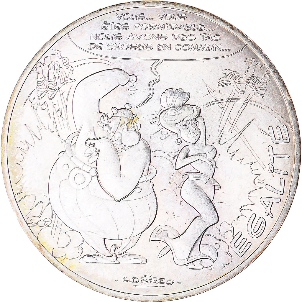 Francia, Monnaie de Paris, 10 Euro, Astérix Égalité (Le devin - Obélix)