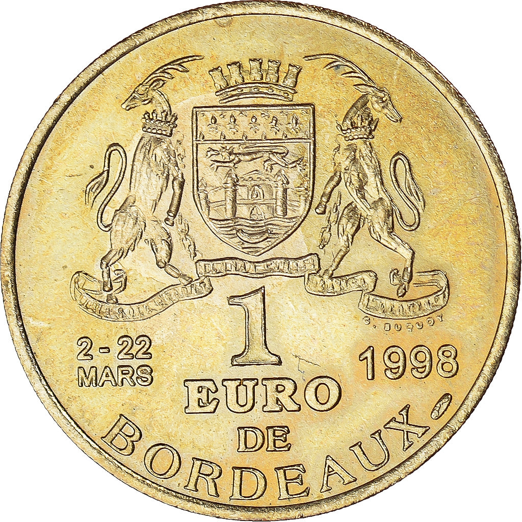 Francia, 1 Euro, Euro des Villes, 1998, BORDEAUX, SC, Bimetálico