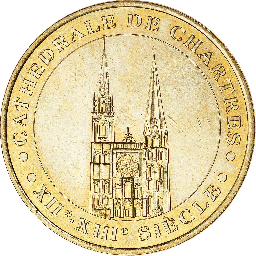 France, Token, Touristic token, 28/ Cathédrale de Chartres, 2001, Monnaie de