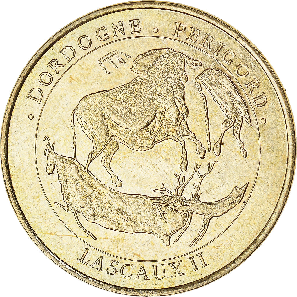 Francia, zeton, Jetón turístico, MONTIGNAC - Lascaux II - n°1, 2001, Monnaie