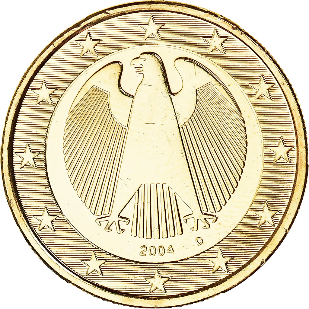 GERMANY - FEDERAL REPUBLIC, 1 Euro, 2004, Munich, MS(63), Gold plated