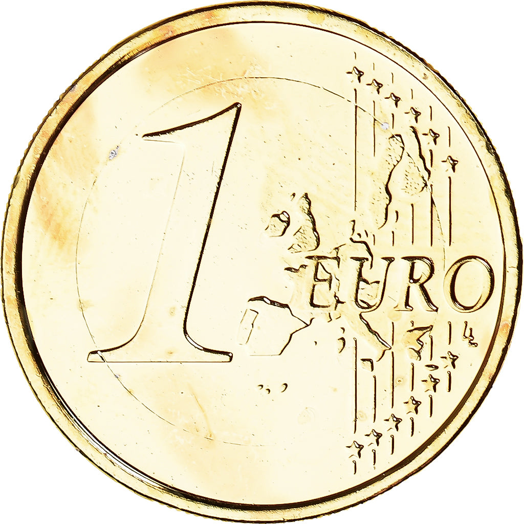 GERMANY - FEDERAL REPUBLIC, 1 Euro, 2004, Munich, MS(63), Gold plated