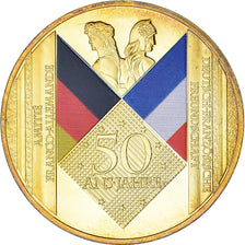France, Medal, AMITIE FRANCO-ALLEMANDE, MS(63), Gold plated