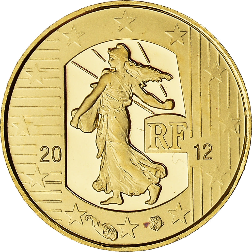 France, Semeuse, 5 Euro, 2012, Paris, MS(63), Gold, KM:1890