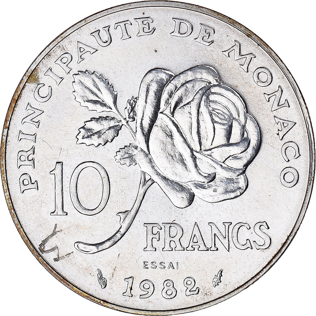 Monnaie, Monaco, 10 Francs, 1982, ESSAI, SUP, Argent, Gadoury:MC158, KM:E73