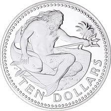 Monnaie, Barbade, Neptune, 10 Dollars, 1975, Franklin Mint, Proof, FDC, Argent