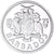 Moeda, Barbados, Neptune, 10 Dollars, 1975, Franklin Mint, Proof, MS(65-70)