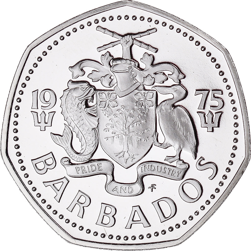 Monnaie, Barbade, Dollar, 1975, Franklin Mint, FDC, Cupro-nickel, KM:14.1