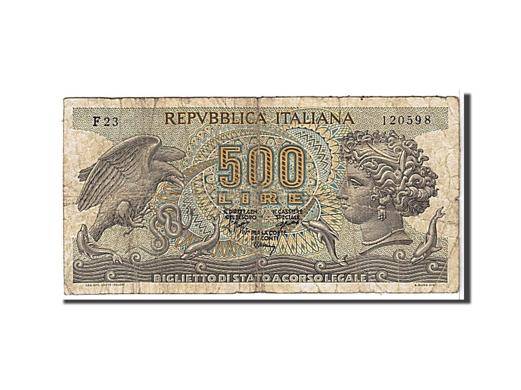 Italy, 500 Lire, 1970, KM #93a, VF(20-25), F23120598