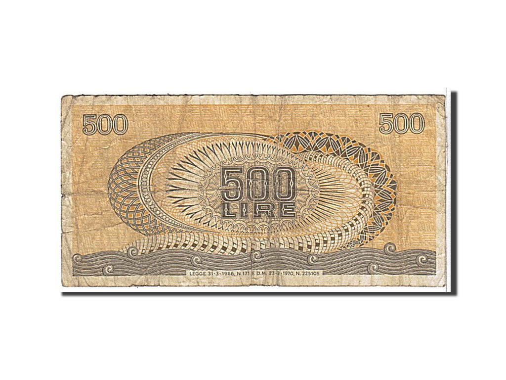 Italy, 500 Lire, 1970, KM #93a, VF(20-25), F23120598