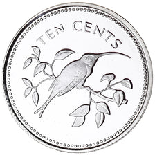 Coin, Belize, 10 Cents, 1974, Franklin Mint, MS(65-70), Silver, KM:40a