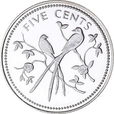 Coin, Belize, 5 Cents, 1974, Franklin Mint, MS(65-70), Silver, KM:39a
