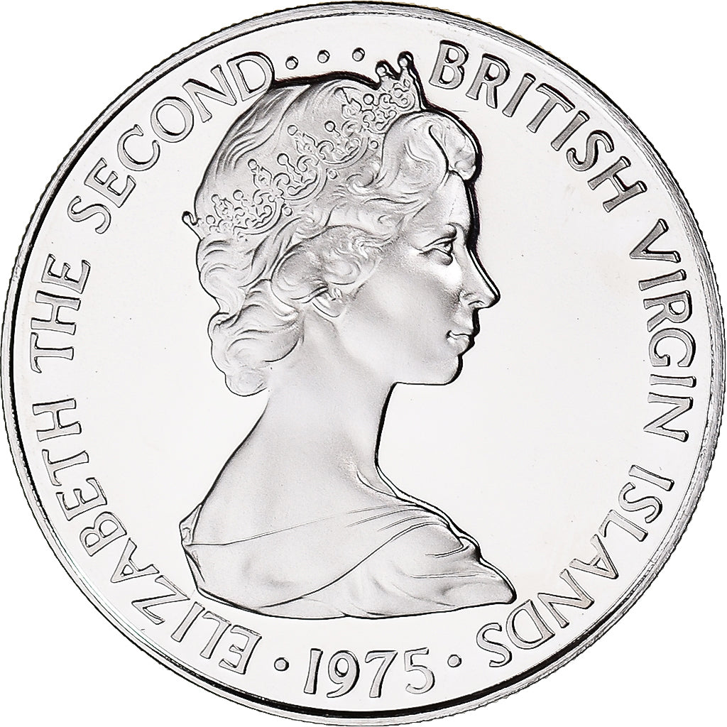 Coin, BRITISH VIRGIN ISLANDS, Elizabeth II, 25 Cents, 1975, Franklin Mint