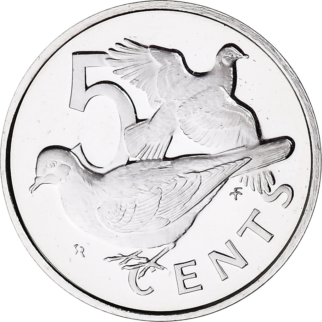 Monnaie, Îles Vierges britanniques, Elizabeth II, 5 Cents, 1975, Franklin Mint
