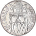 Moeda, França, Charlemagne, 100 Francs, 1990, EF(40-45), Prata, KM:982