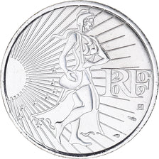 France, 10 Euro, Semeuse, 2009, Monnaie de Paris, MS(60-62), Silver
