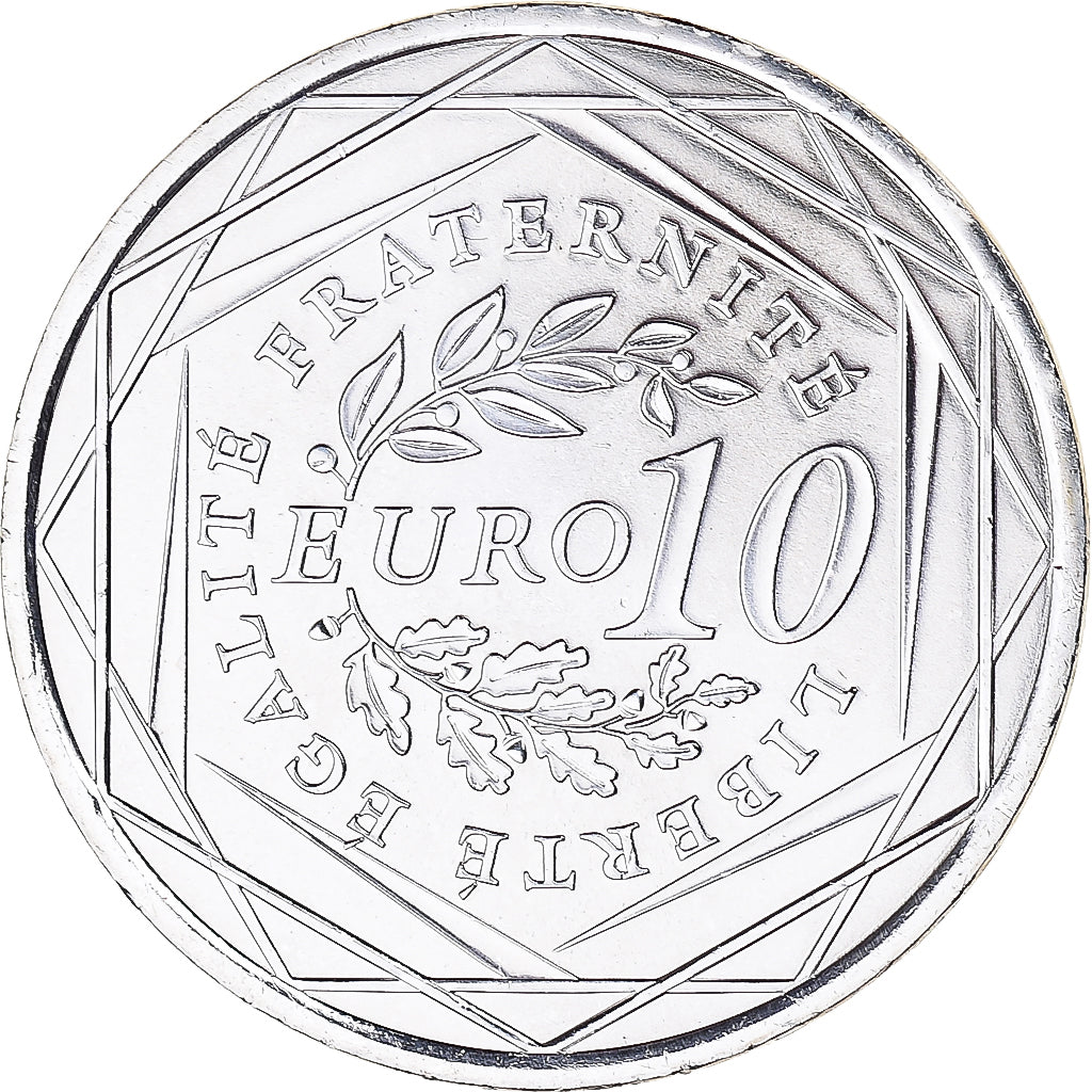 France, 10 Euro, Semeuse, 2009, Monnaie de Paris, MS(60-62), Silver