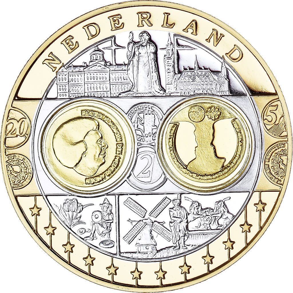 Pays-Bas, Médaille, Euro, Europa, FDC, Argent