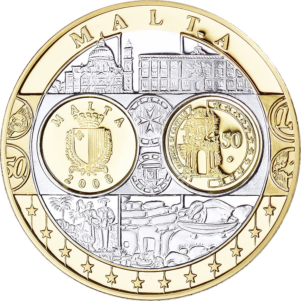 Malta, Medal, Euro, Europa, MS(65-70), Silver