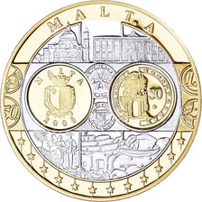Malta, Medal, Euro, Europa, MS(65-70), Silver