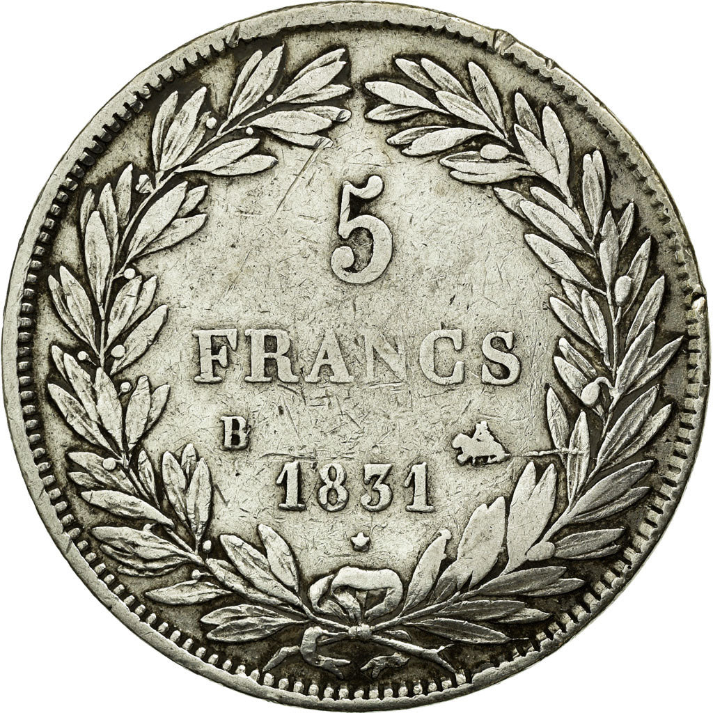 Münze, Frankreich, Louis-Philippe, 5 Francs, 1831, Rouen, SS, Silber