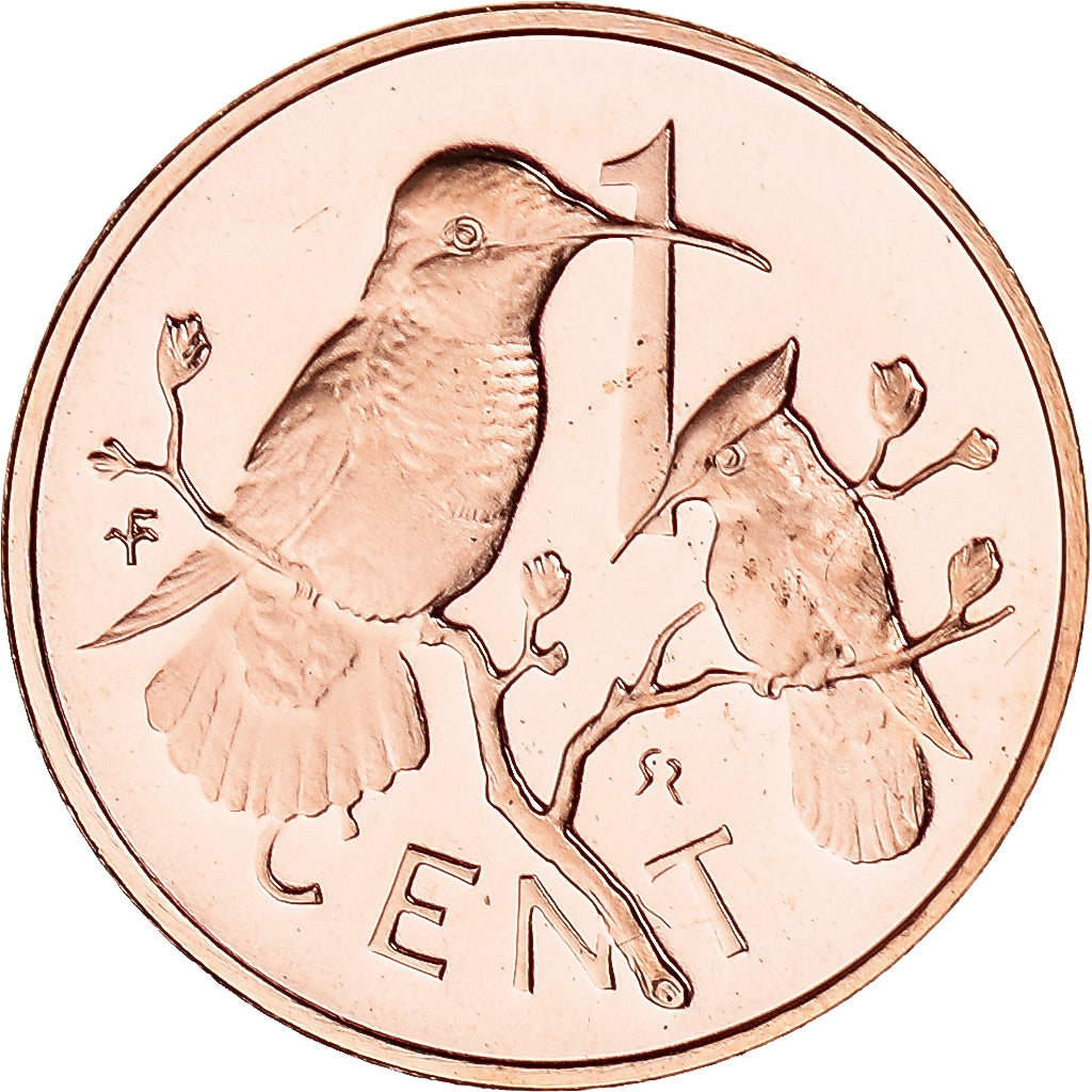 Monnaie, Îles Vierges britanniques, Elizabeth II, Cent, 1975, Franklin Mint