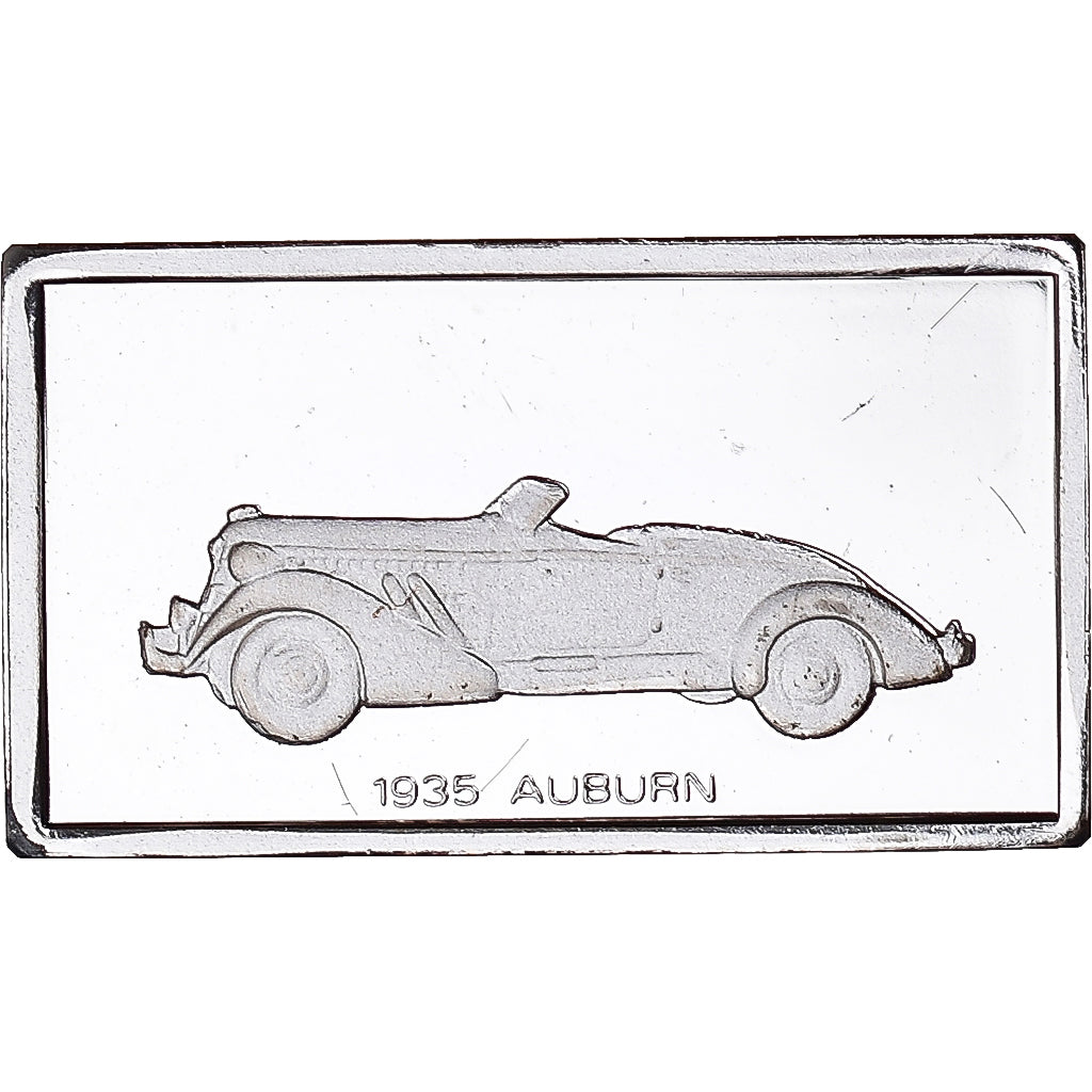 Francia, medalla, Célèbres Automobiles du Monde, AUBURN 1935, SC, Plata