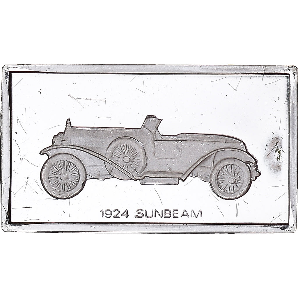France, Médaille, Célèbres Automobiles du Monde, SUNBEAM 1924, SPL, Argent
