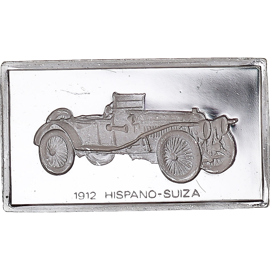 France, Médaille, Célèbres Automobiles du Monde, HISPANO-SUIZA 1912, SPL