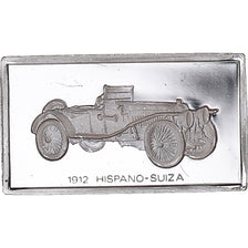 France, Médaille, Célèbres Automobiles du Monde, HISPANO-SUIZA 1912, SPL