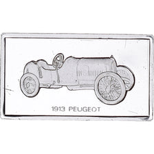 Francia, medalla, Célèbres Automobiles du Monde, PEUGEOT 1913, SC, Plata