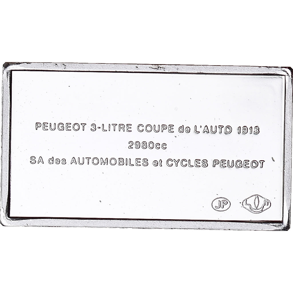 Francia, medalla, Célèbres Automobiles du Monde, PEUGEOT 1913, SC, Plata