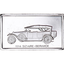 France, Médaille, Célèbres Automobiles du Monde, SIZAIRE-BERWICK 1914, SPL